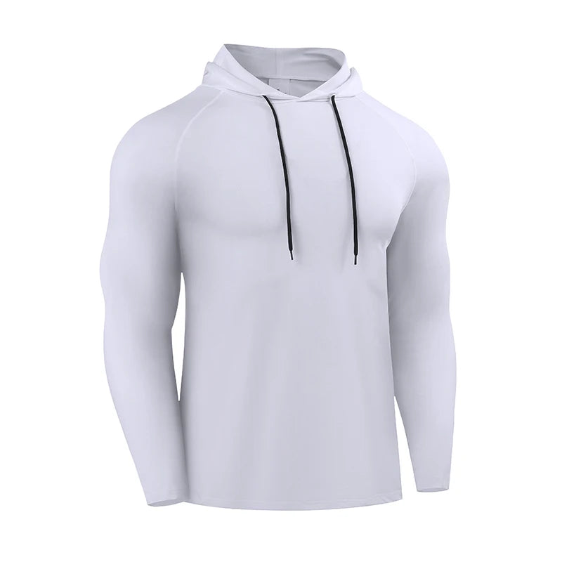 Haut de sport homme à capuche et manches longues