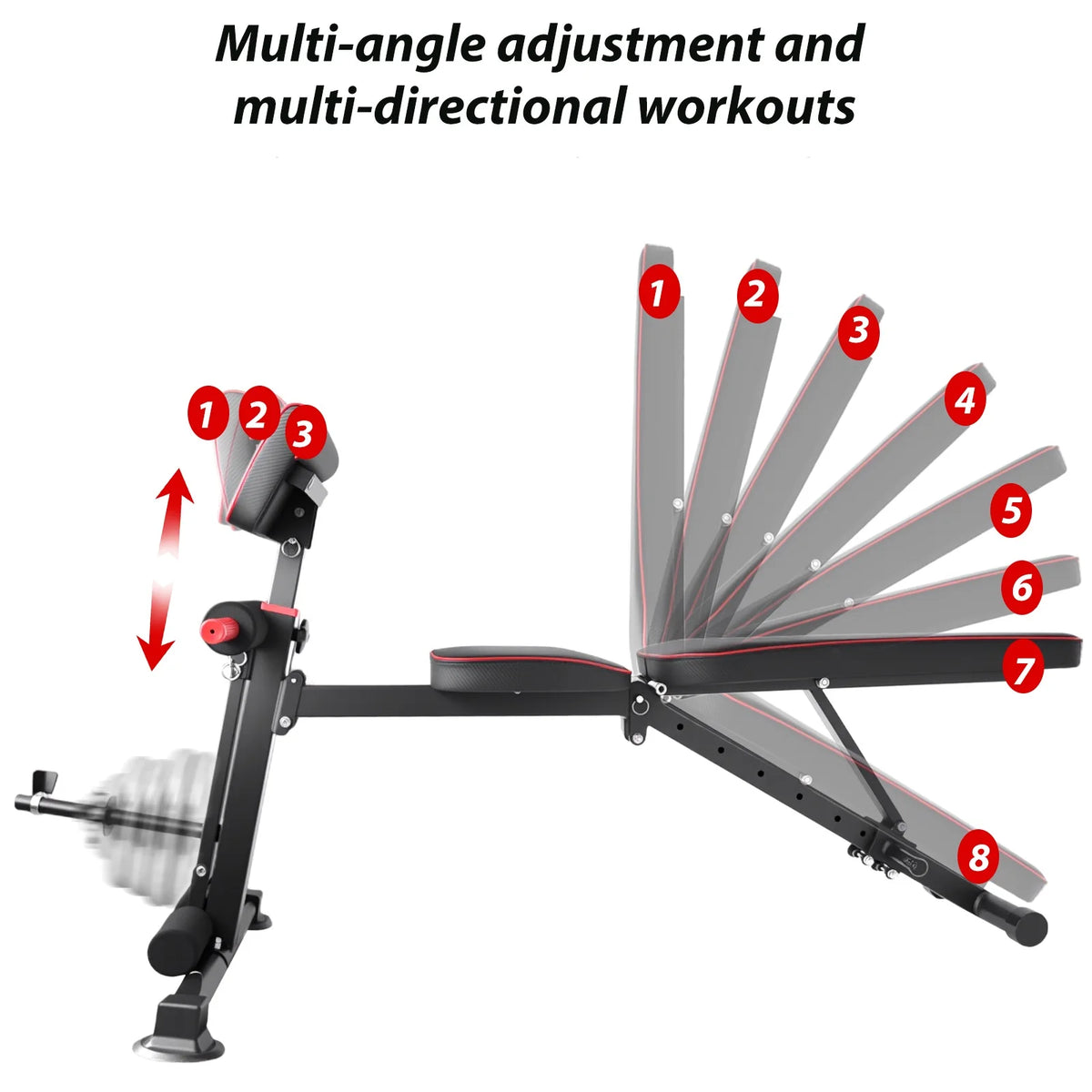Banc de musculation réglable à dossier inclinable