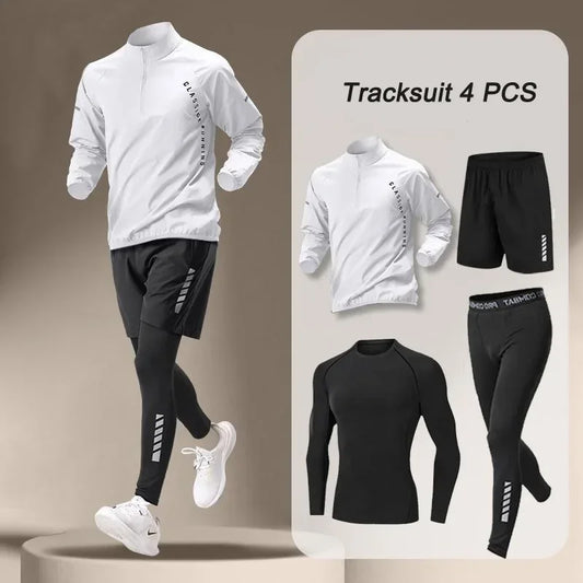 Ensemble de sport pour homme, printemps 2026 : veste à séchage rapide, 1 à 4 pièces, pantalon de jogging, vêtements d'entraînement et de fitness.
