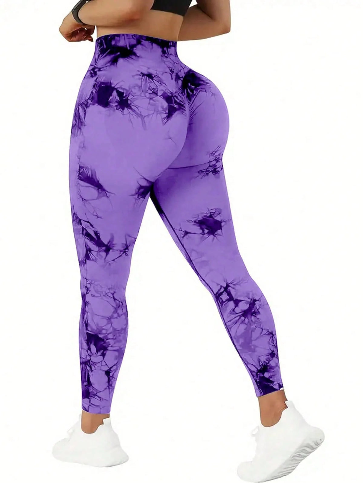 Legging de yoga femme sans coutures, taille haute et motif tie-dye