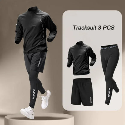 Ensemble de sport pour homme, printemps 2026 : veste à séchage rapide, 1 à 4 pièces, pantalon de jogging, vêtements d'entraînement et de fitness.